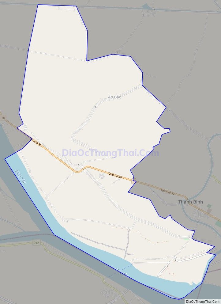 Bản đồ giao thông xã Tân Thạnh, huyện Thanh Bình