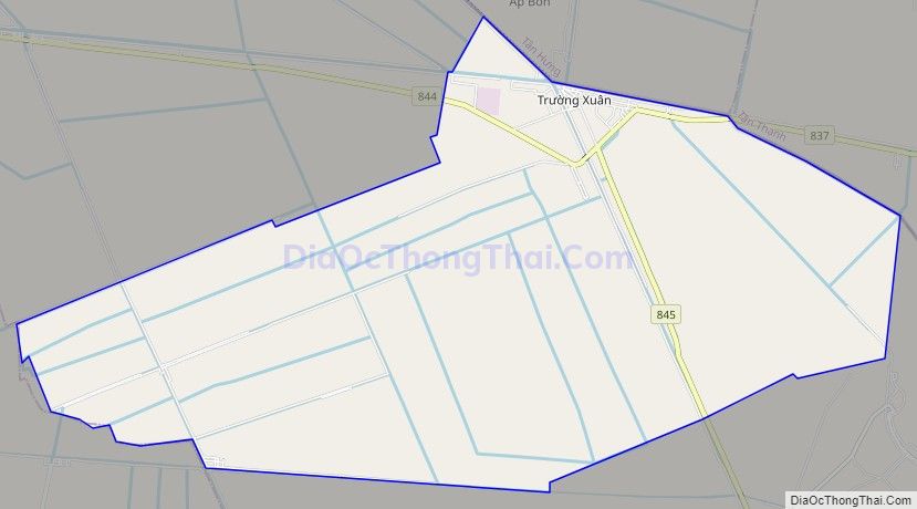 Bản đồ giao thông xã Trường Xuân, huyện Tháp Mười
