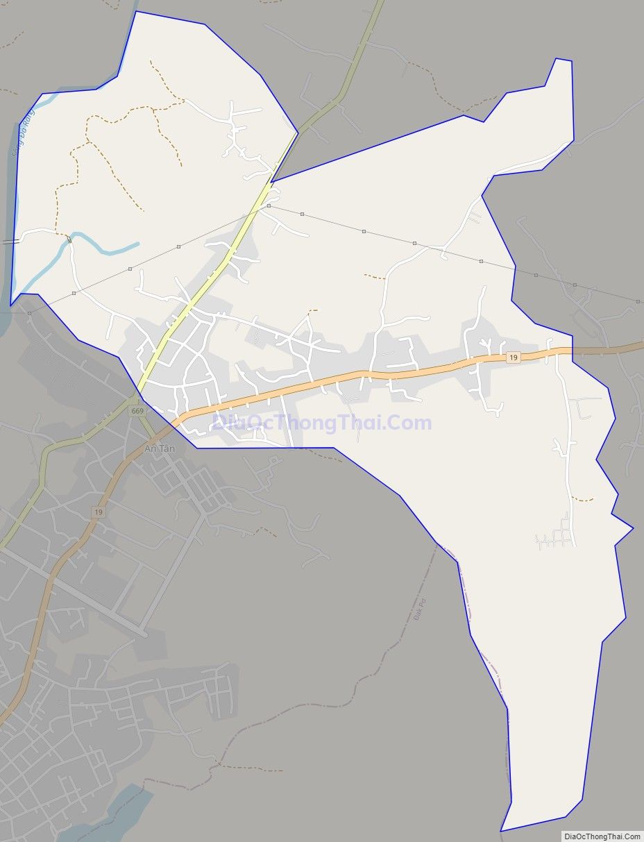 Bản đồ giao thông phường Ngô Mây, thị xã An Khê