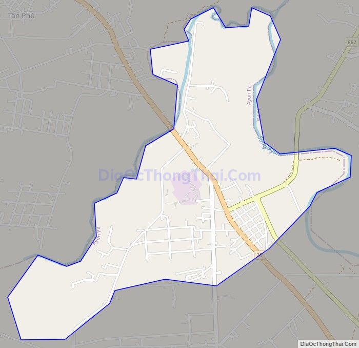 Bản đồ giao thông phường Cheo Reo, thị xã Ayun Pa