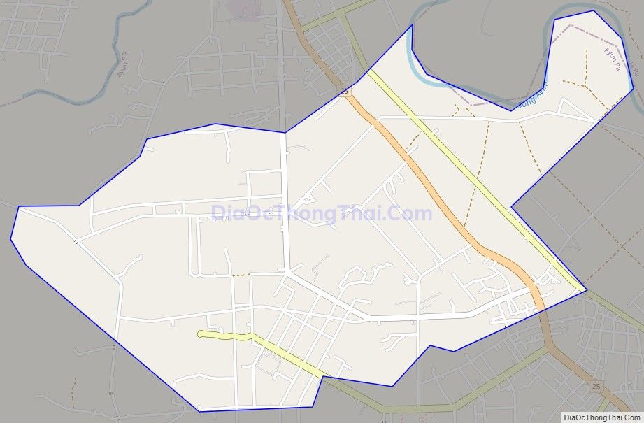 Bản đồ giao thông phường Hòa Bình, thị xã Ayun Pa