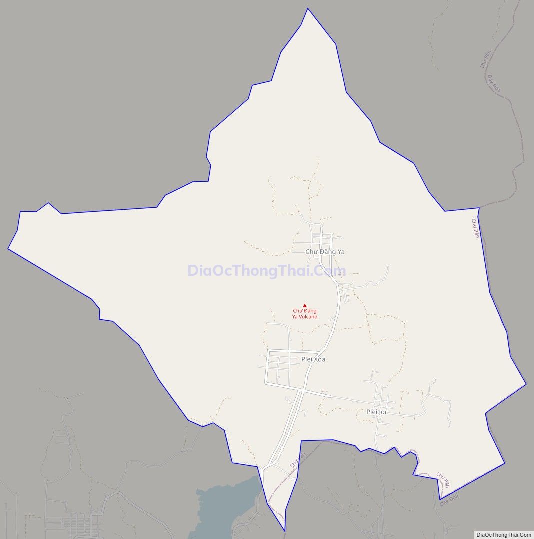 Bản đồ giao thông xã Chư Đang Ya, huyện Chư Păh