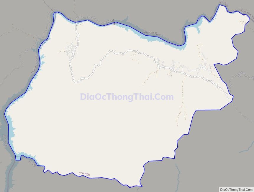 Bản đồ giao thông xã Ia Kreng, huyện Chư Păh