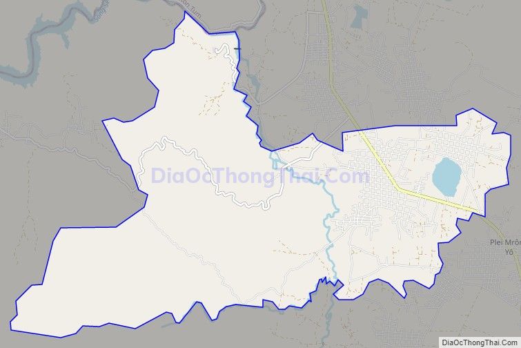 Bản đồ giao thông xã Ia Mơ Nông, huyện Chư Păh
