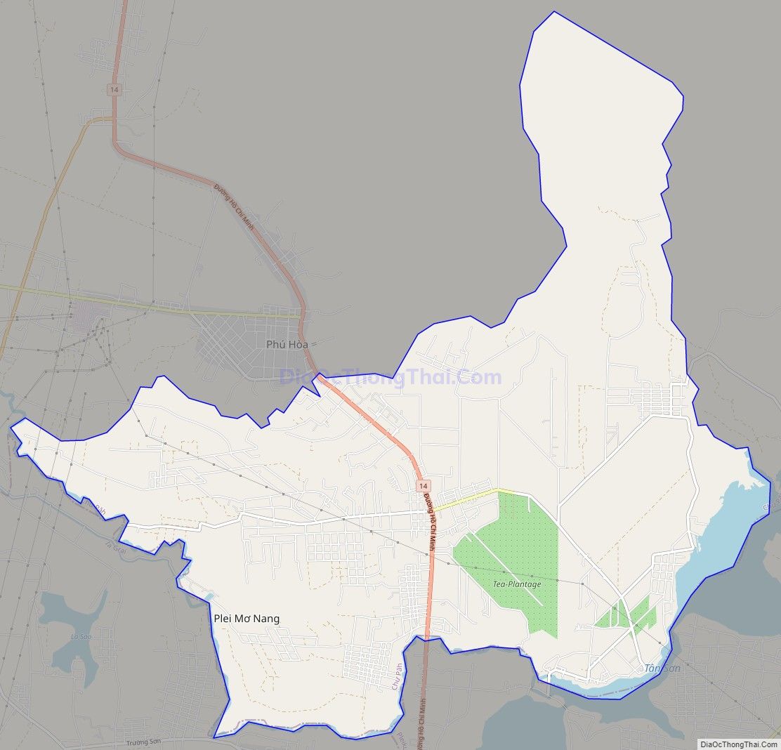 Bản đồ giao thông xã Nghĩa Hưng, huyện Chư Păh