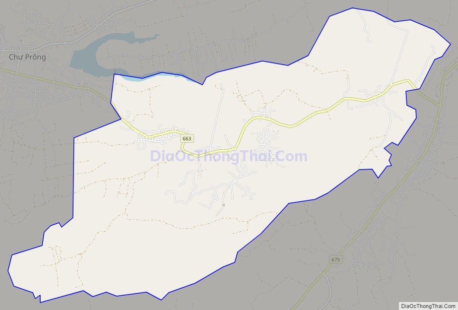 Bản đồ giao thông xã Ia Kly, huyện Chư Prông