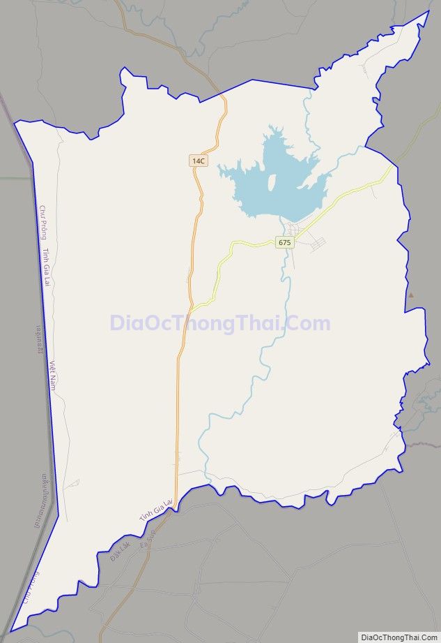 Bản đồ giao thông xã Ia Mơ, huyện Chư Prông