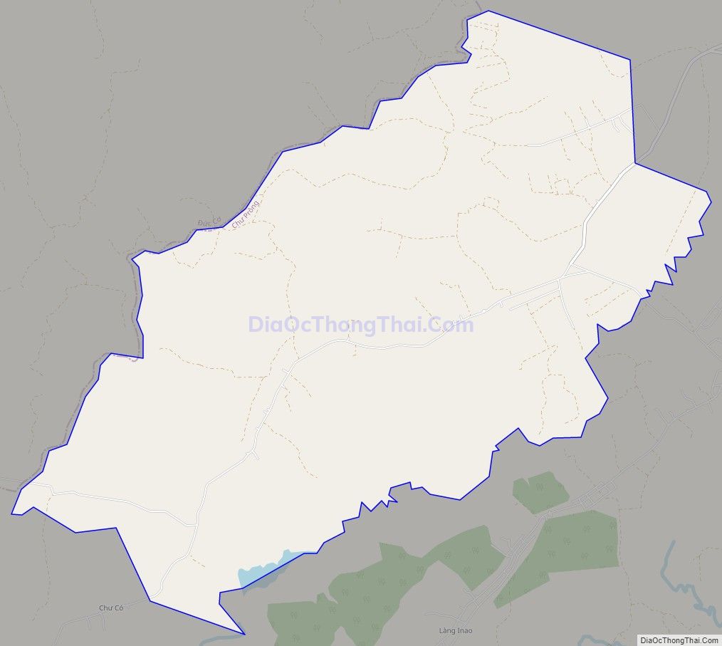 Bản đồ giao thông xã Ia O, huyện Chư Prông