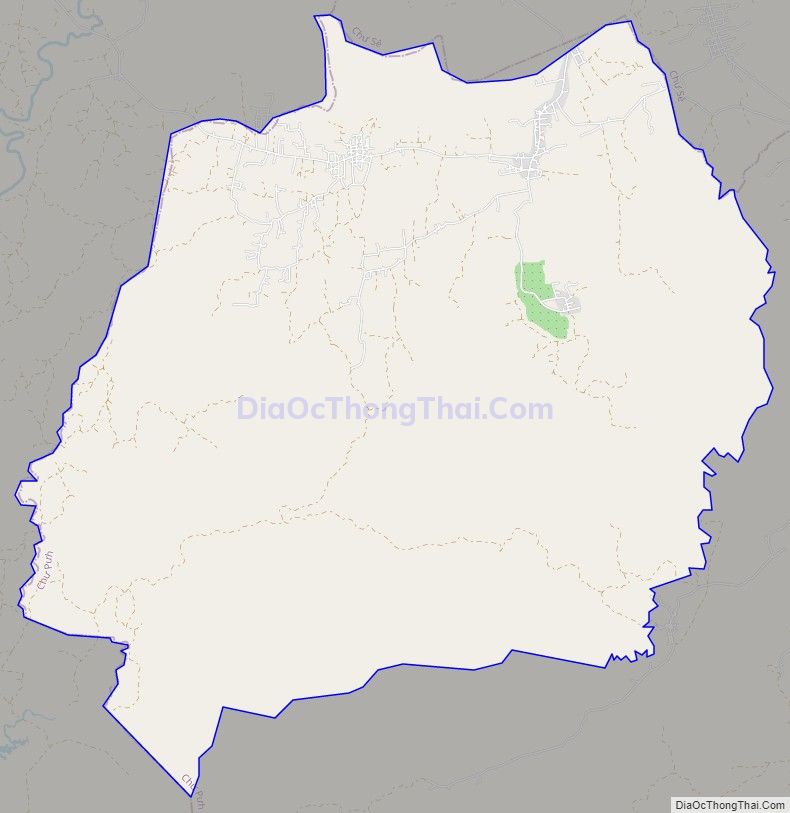 Bản đồ giao thông xã Ia Hla, huyện Chư Pưh