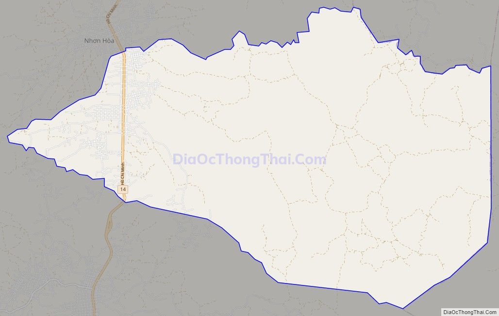 Bản đồ giao thông xã Ia Phang, huyện Chư Pưh