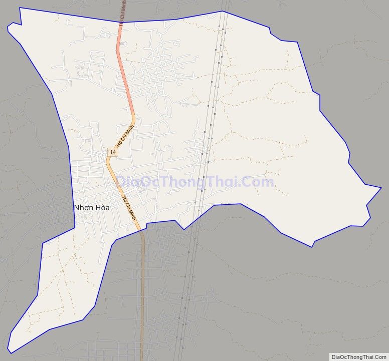 Bản đồ giao thông Thị trấn Nhơn Hòa, huyện Chư Pưh