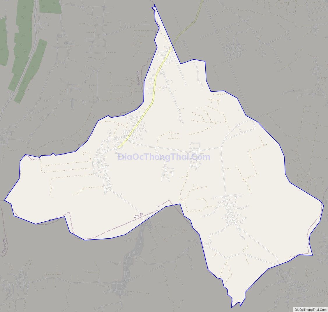 Bản đồ giao thông xã Ia Ko, huyện Chư Sê