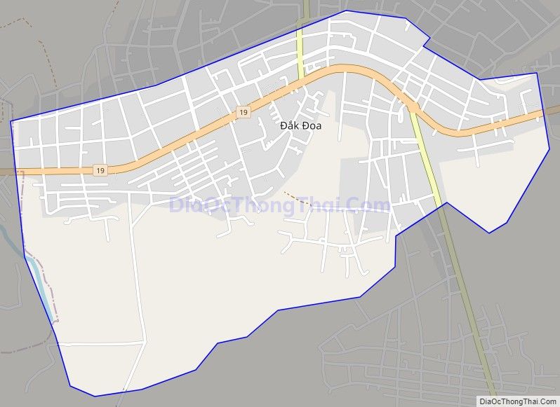 Bản đồ giao thông Thị trấn Đắk Đoa, huyện Đak Đoa