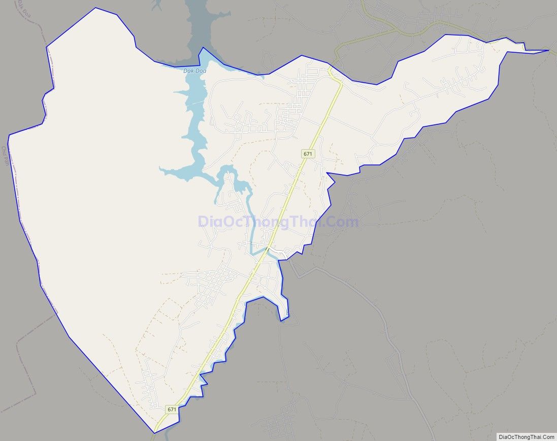 Bản đồ giao thông xã Đak Krong, huyện Đak Đoa