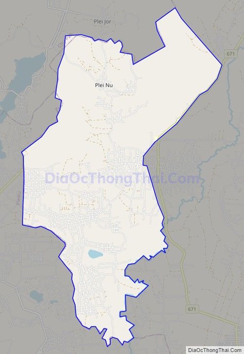 Bản đồ giao thông xã Hà Bầu, huyện Đak Đoa