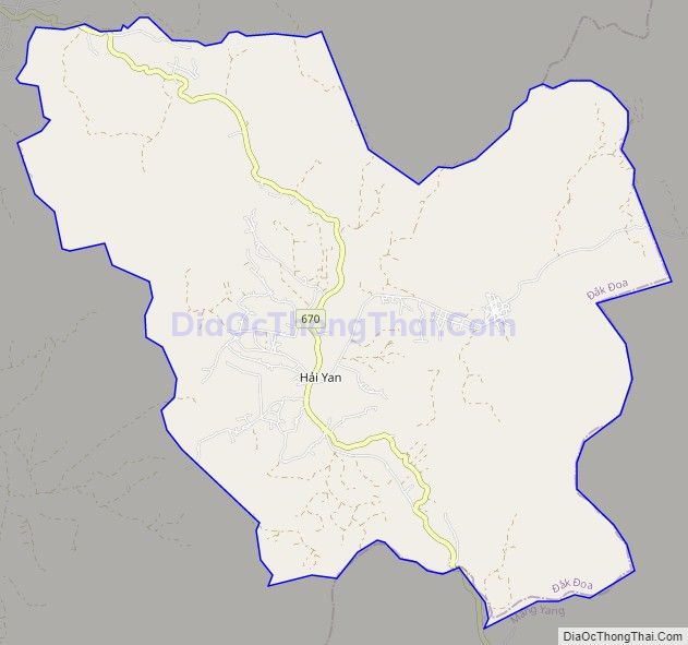 Bản đồ giao thông xã Hải Yang, huyện Đak Đoa