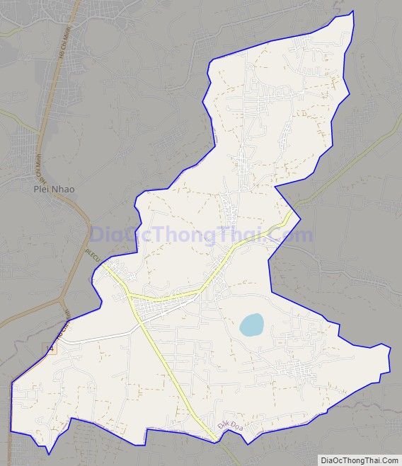 Bản đồ giao thông xã Ia Băng, huyện Đak Đoa