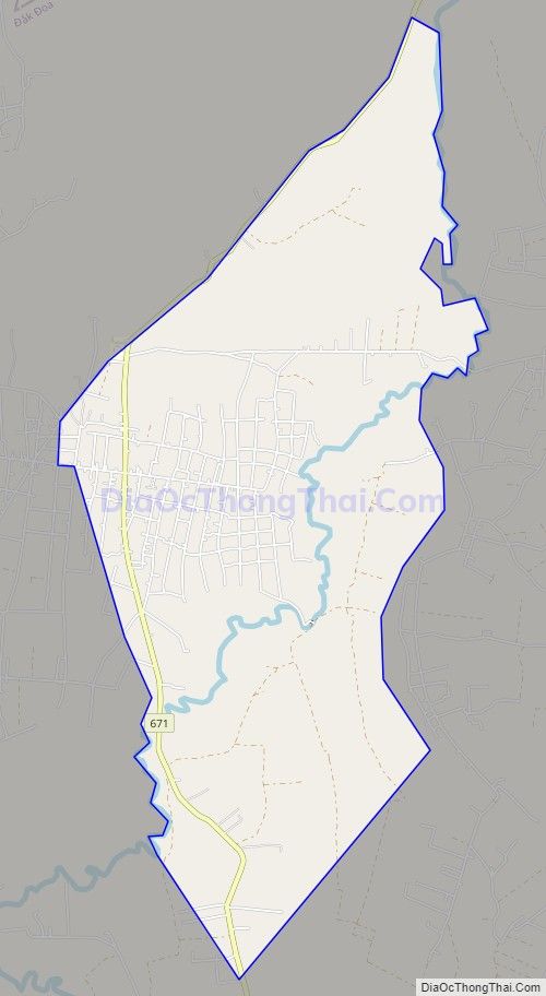 Bản đồ giao thông xã Nam Yang, huyện Đak Đoa