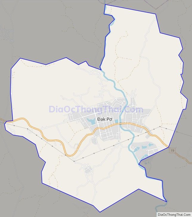 Bản đồ giao thông Thị trấn Đak Pơ, huyện Đak Pơ
