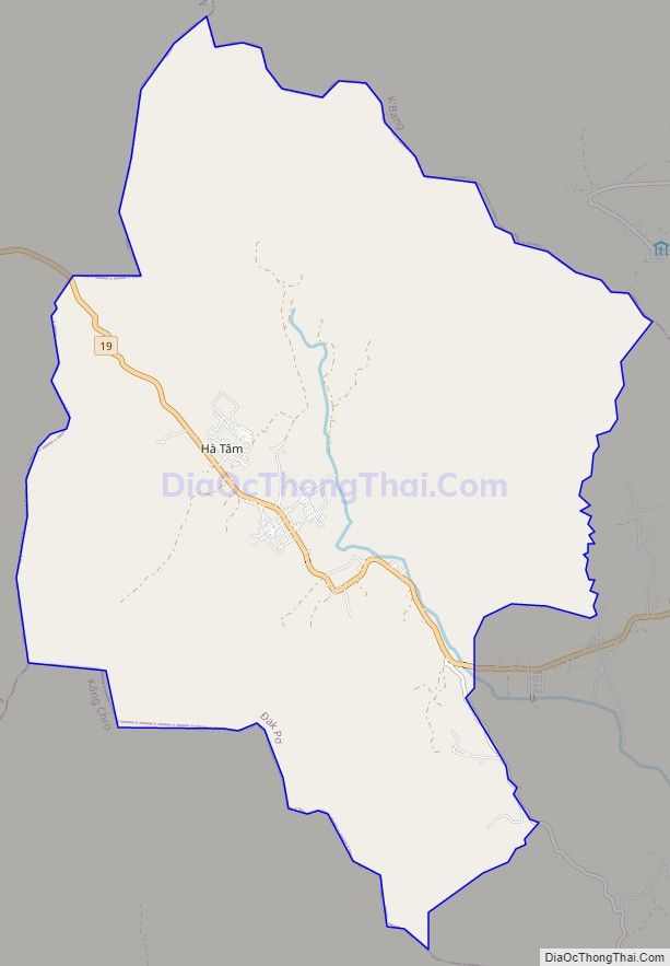Bản đồ giao thông xã Hà Tam, huyện Đak Pơ