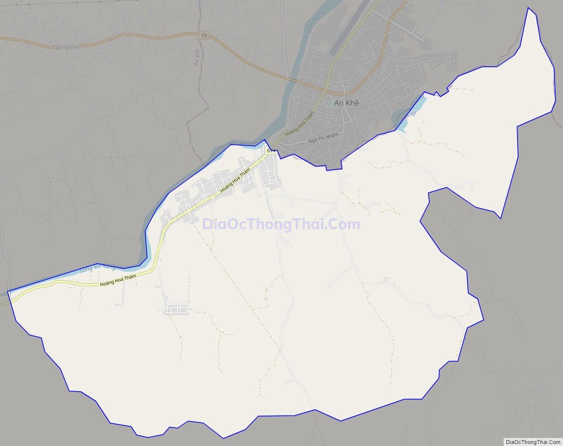 Bản đồ giao thông xã Phú An, huyện Đak Pơ