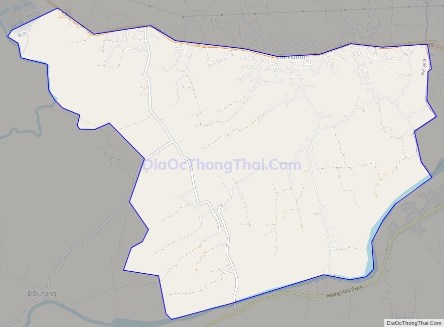 Bản đồ giao thông xã Tân An, huyện Đak Pơ