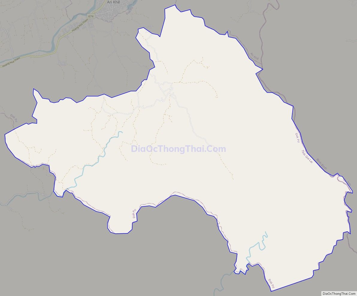 Bản đồ giao thông xã Ya Hội, huyện Đak Pơ