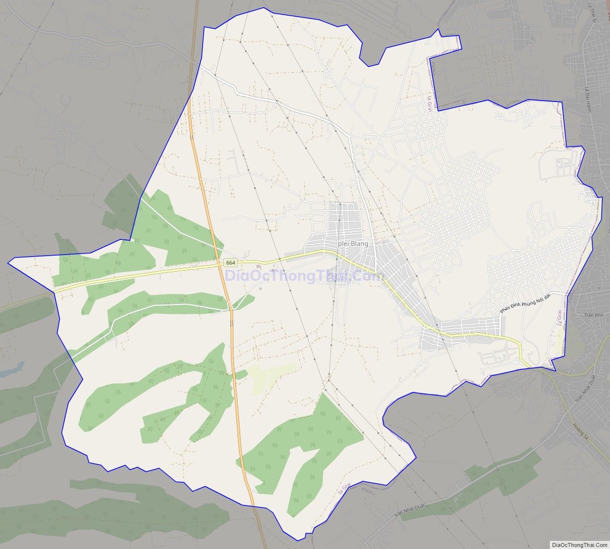 Bản đồ giao thông xã Ia Dêr, huyện Ia Grai