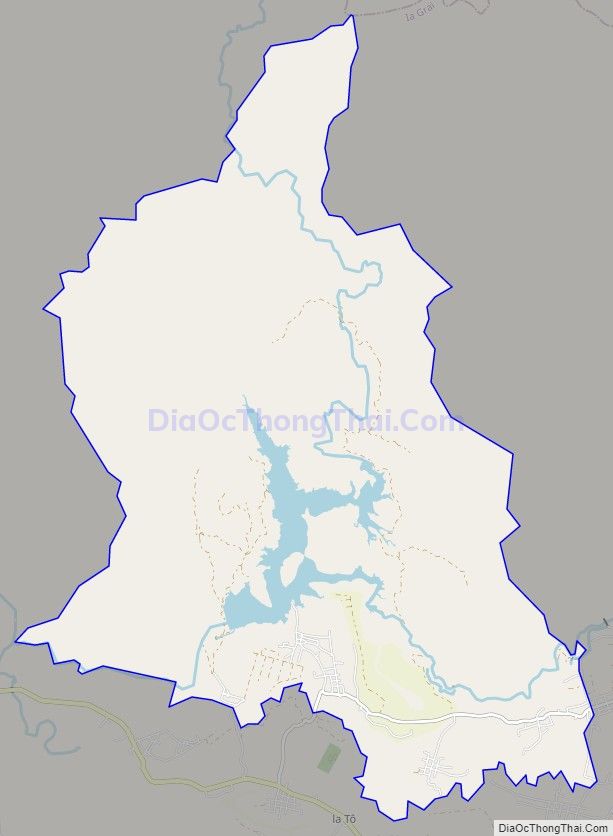 Bản đồ giao thông xã Ia Grăng, huyện Ia Grai
