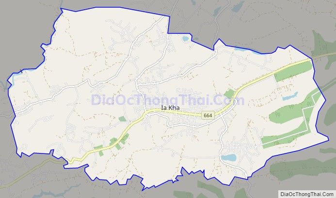 Bản đồ giao thông Thị trấn Ia Kha, huyện Ia Grai