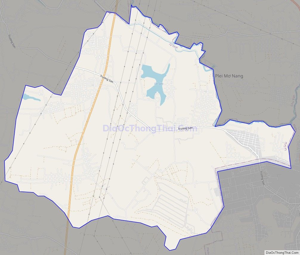 Bản đồ giao thông xã Ia Sao, huyện Ia Grai