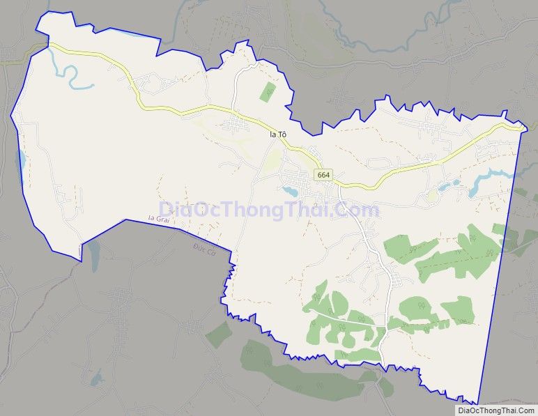 Bản đồ giao thông xã Ia Tô, huyện Ia Grai