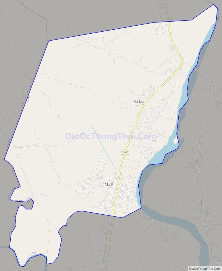 Bản đồ giao thông xã Ia Ma Rơn, huyện Ia Pa