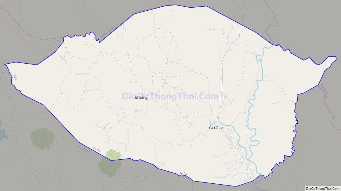 Bản đồ giao thông xã Pờ Tó, huyện Ia Pa
