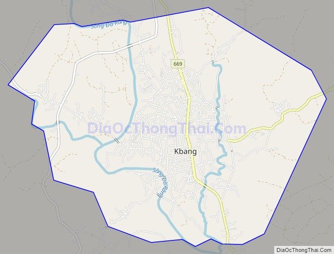 Bản đồ giao thông Thị trấn Kbang, huyện Kbang