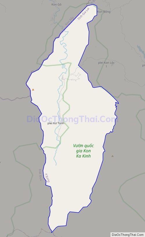 Bản đồ giao thông xã Kon Pne, huyện Kbang