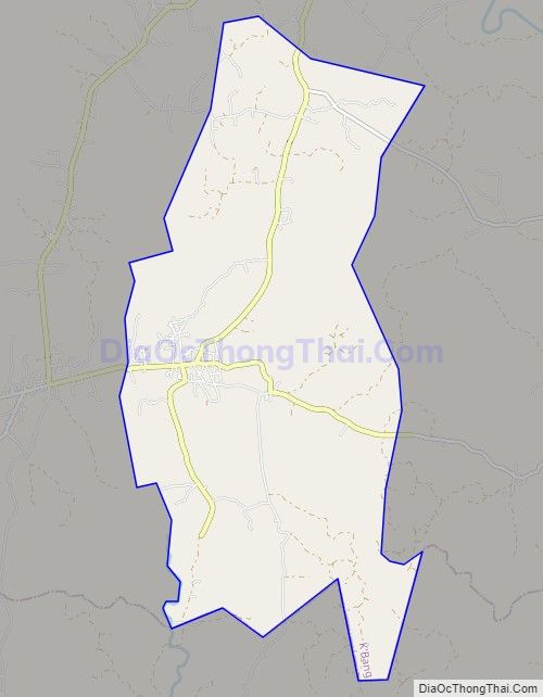 Bản đồ giao thông xã Kông Lơng Khơng, huyện Kbang