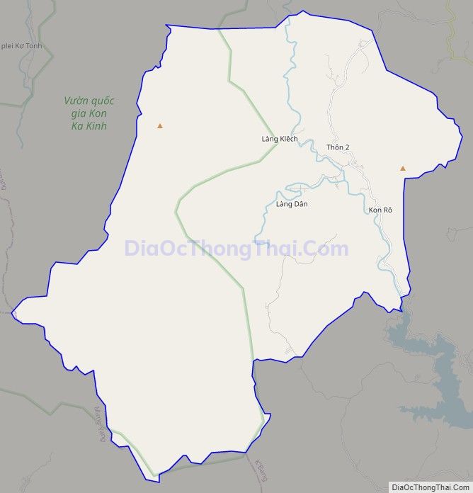Bản đồ giao thông xã Krong, huyện Kbang
