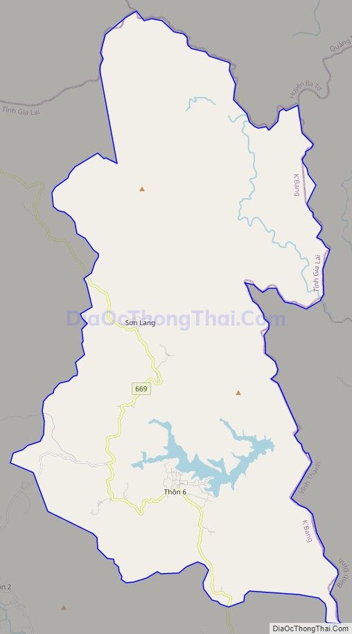 Bản đồ giao thông xã Sơn Lang, huyện Kbang