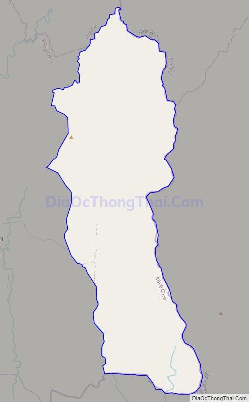 Bản đồ giao thông xã Đăk Pling, huyện Kông Chro