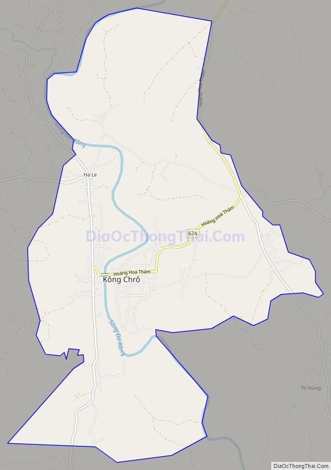 Bản đồ giao thông Thị trấn Kông Chro, huyện Kông Chro