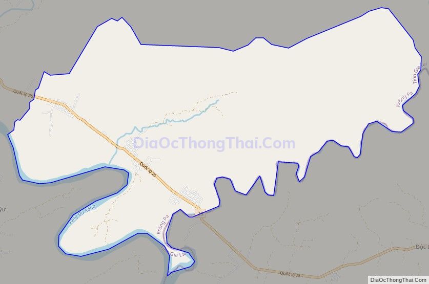 Bản đồ giao thông xã Chư Ngọc, huyện Krông Pa