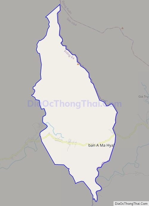 Bản đồ giao thông xã Đất Bằng, huyện Krông Pa