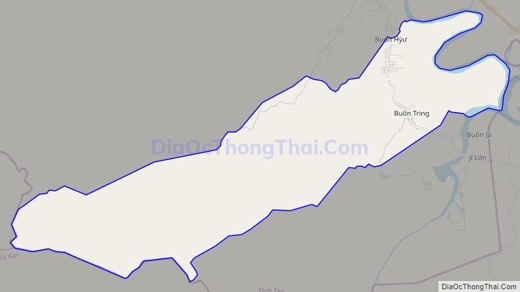 Bản đồ giao thông xã Ia HDreh, huyện Krông Pa