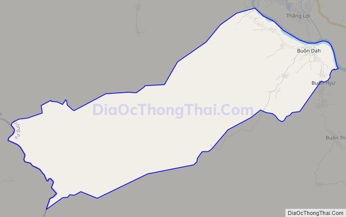 Bản đồ giao thông xã Ia RMok, huyện Krông Pa