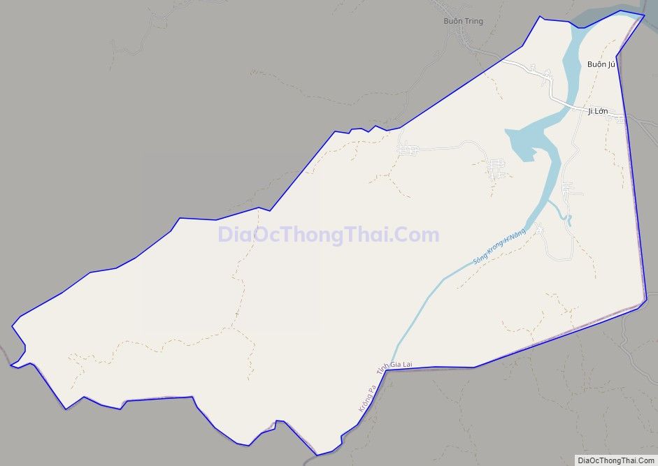 Bản đồ giao thông xã Krông Năng, huyện Krông Pa