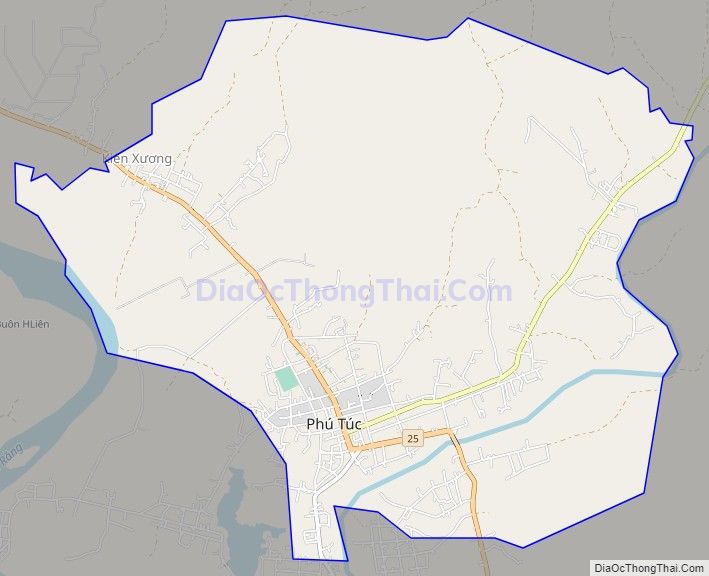 Bản đồ giao thông Thị trấn Phú Túc, huyện Krông Pa