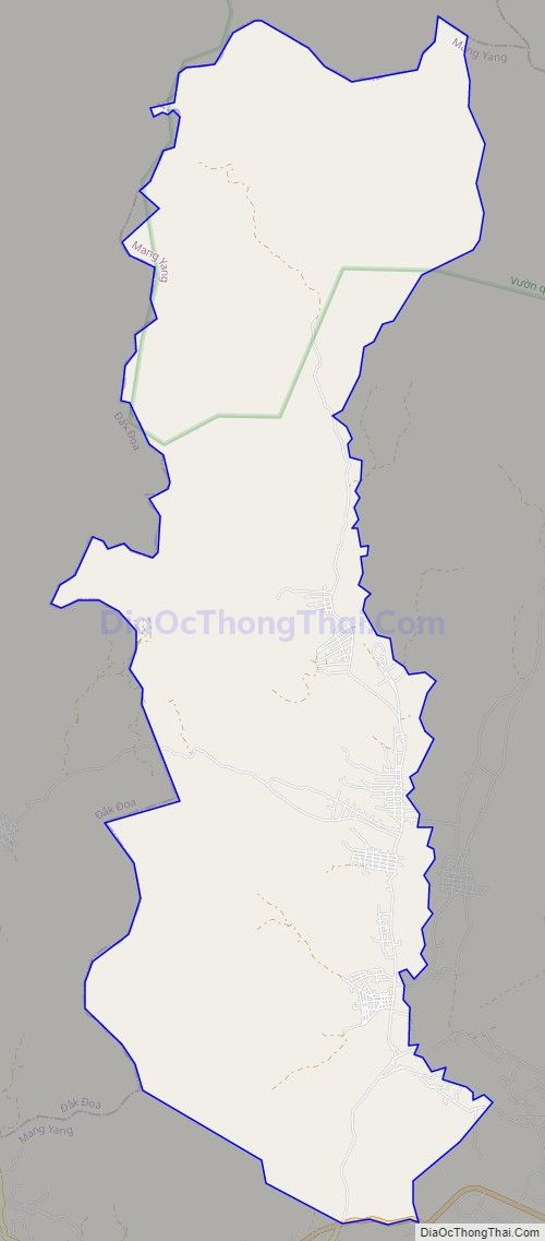 Bản đồ giao thông xã Ayun, huyện Mang Yang