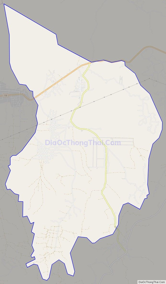 Bản đồ giao thông xã Đăk Yă, huyện Mang Yang