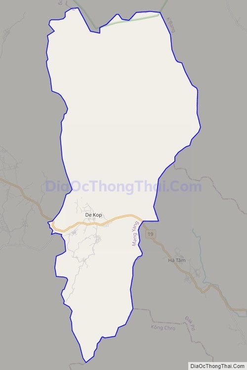 Bản đồ giao thông xã Hra, huyện Mang Yang